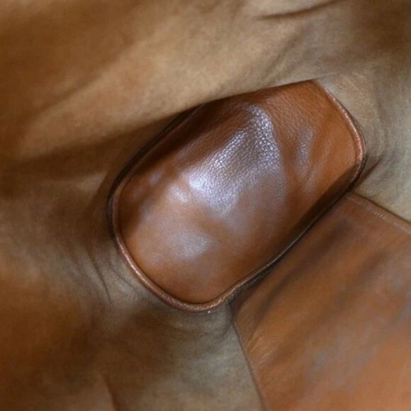 GUCCI Logo Bamboo 2way One Shoulder Body Hand Bag Brown Gold Italy 61EG228 - Picture 9 of 16